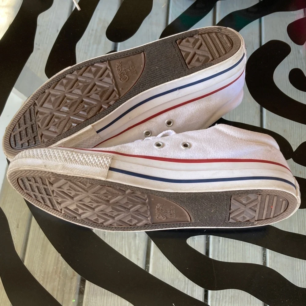 Converse Kids White and Red Sneakers